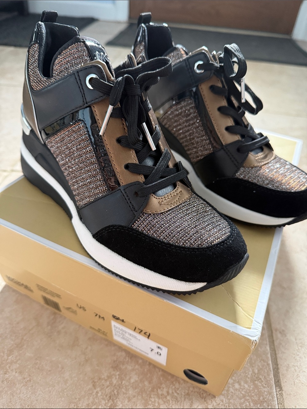 NEW Michael Kors Georgie Wedge Trainer